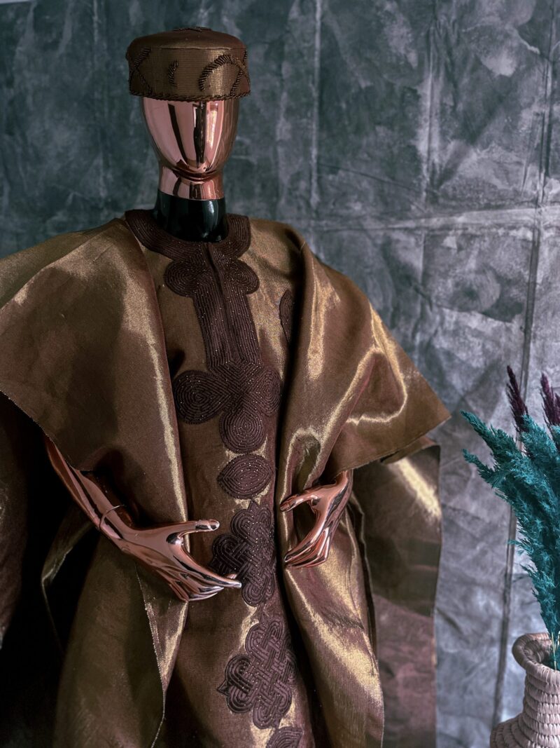 Embellished Aso Oke Cap